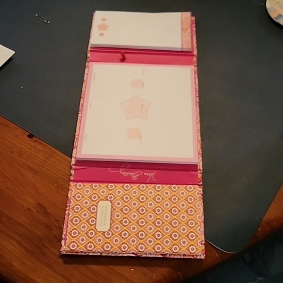 Vera Bradley Duly Noted Desk Set - Raspberry Fizz - Picture 2 of 7